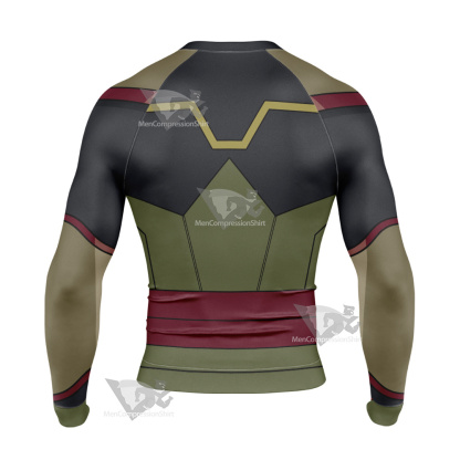 Xiaolin Showdown Chase Young Green Long Sleeve Compression Shirt