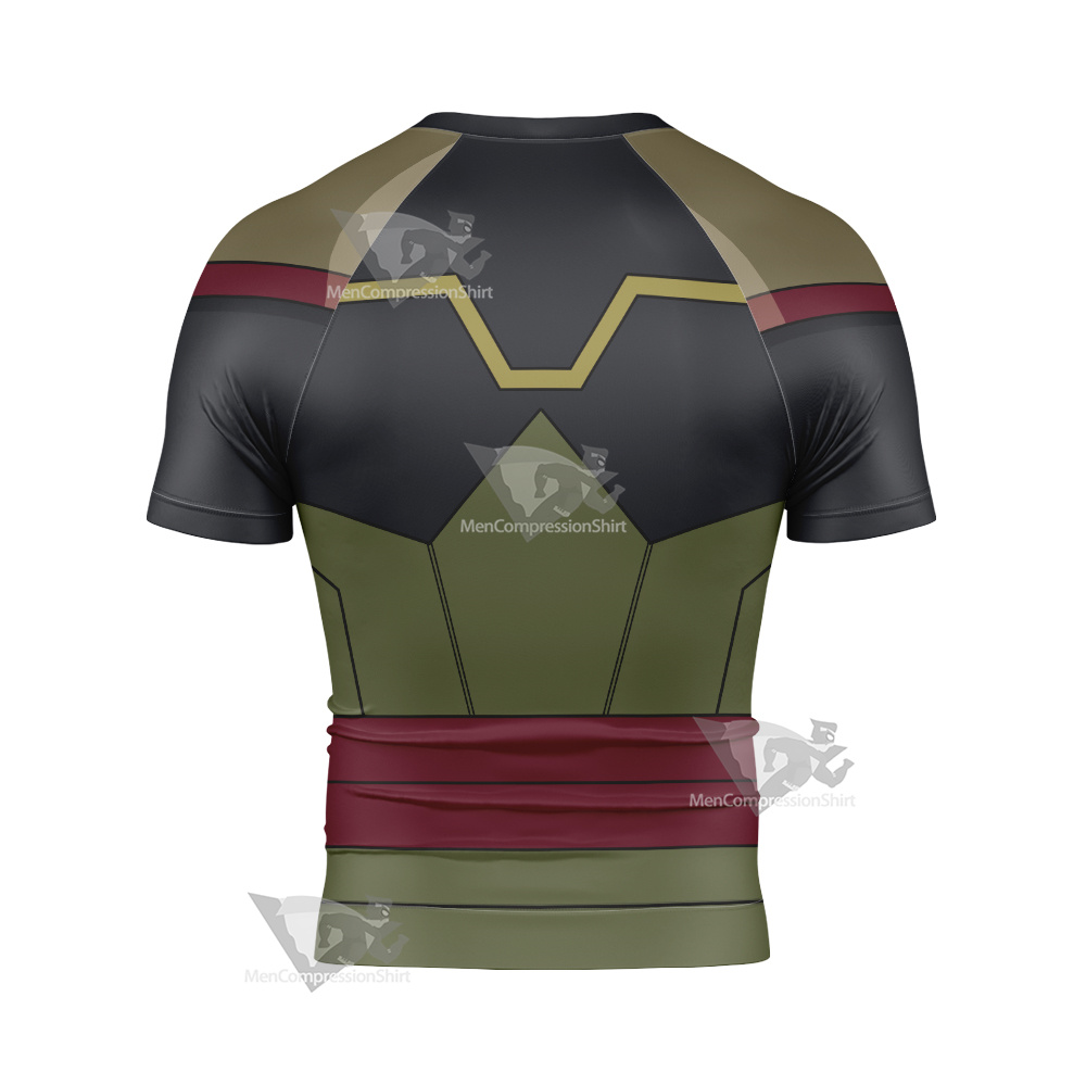 Xiaolin Showdown Chase Young Green Short Sleeve Compression Shirt
