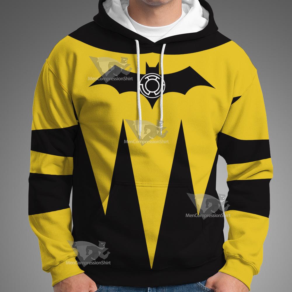 Dc Yellow Lantern Batman Cosplay Hoodie