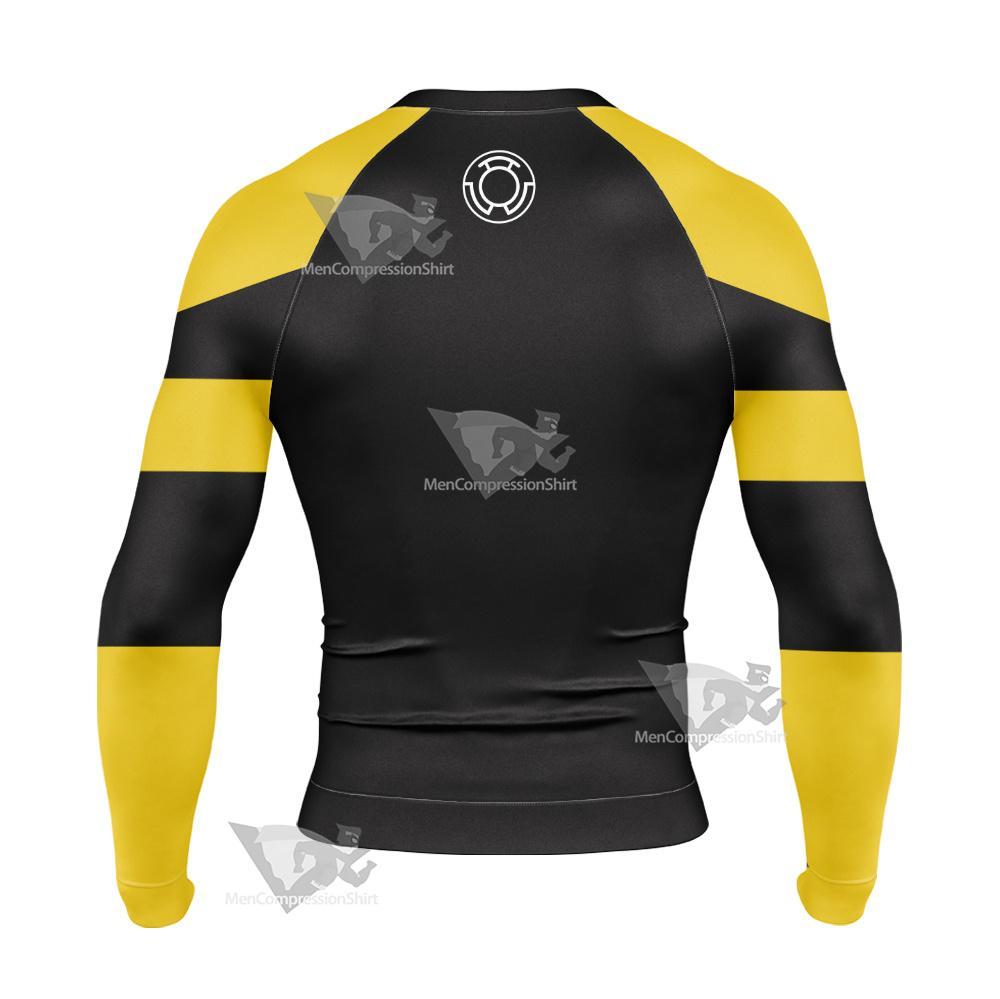 Dc Yellow Lantern Batman Cosplay Long Sleeve Compression Shirt