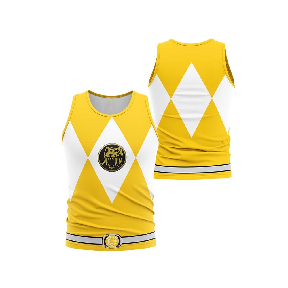 Yellow Ranger Mighty Morphin Power Rangers Sleeveless Compression Shirt