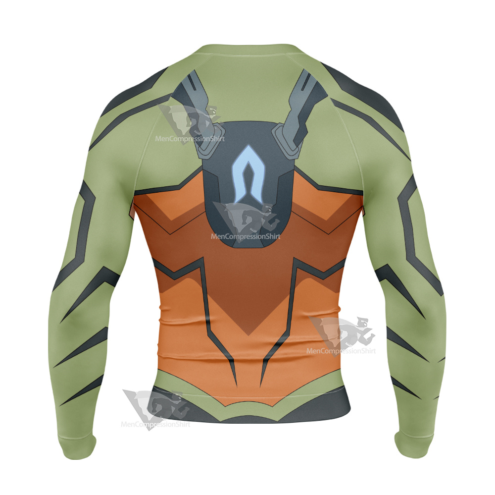Young Justice Aquaman Ii Long Sleeve Compression Shirt