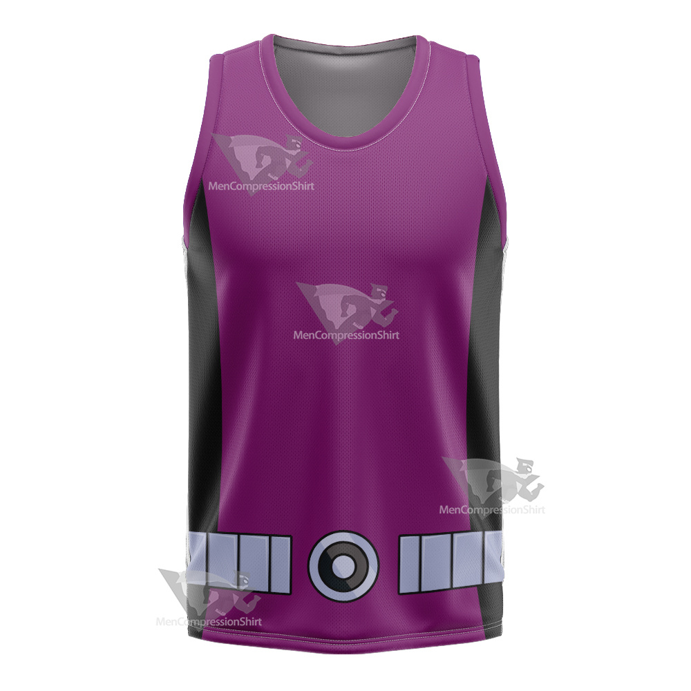 Young Justice Beast Boy Purple And Black Cosplay Basketball Jersey