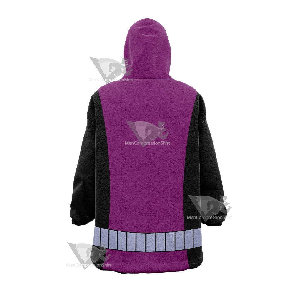 Young Justice Beast Boy Purple And Black Oversized Blanket Hoodie