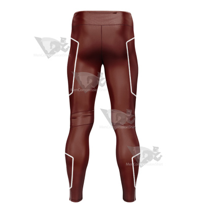 Young Justice Beast Boy Red And White Line Mens Compression Legging