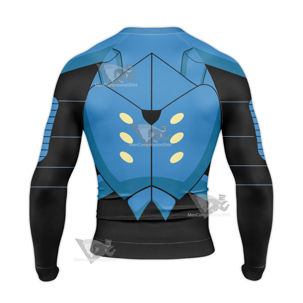 Young Justice Blue Beetle Long Sleeve Compression Shirt