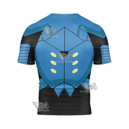 Young Justice Blue Beetle Short Sleeve Compression Shirt