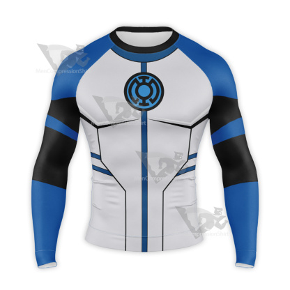 Young Justice Blue Lantern Long Sleeve Compression Shirt