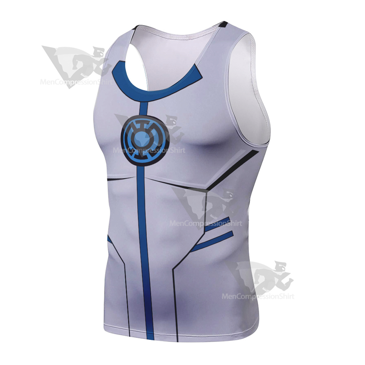 Young Justice Blue Lantern Sleeveless Compression Shirt