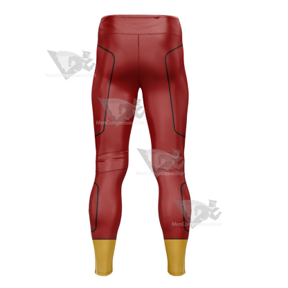 Young Justice Kid Flash Red And Yellow Mens Compression Legging