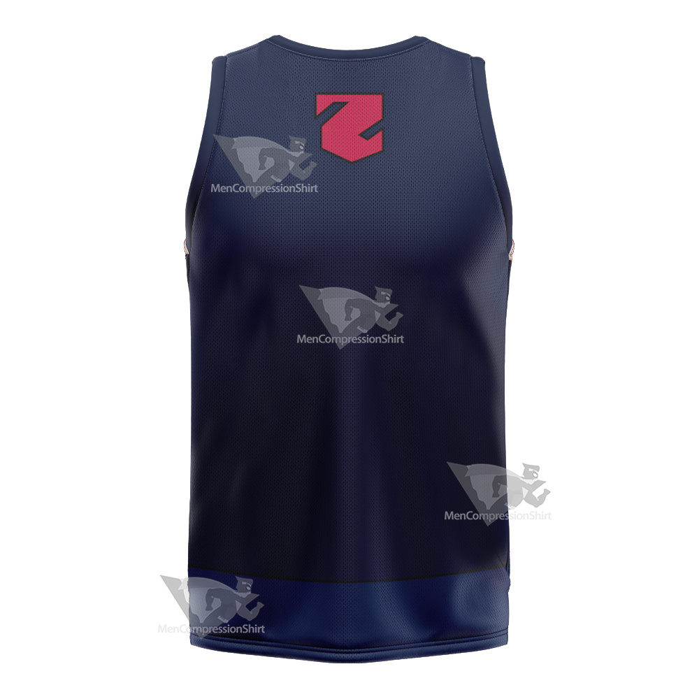 Young Justice Lor Zod Blue Cosplay Basketball Jersey