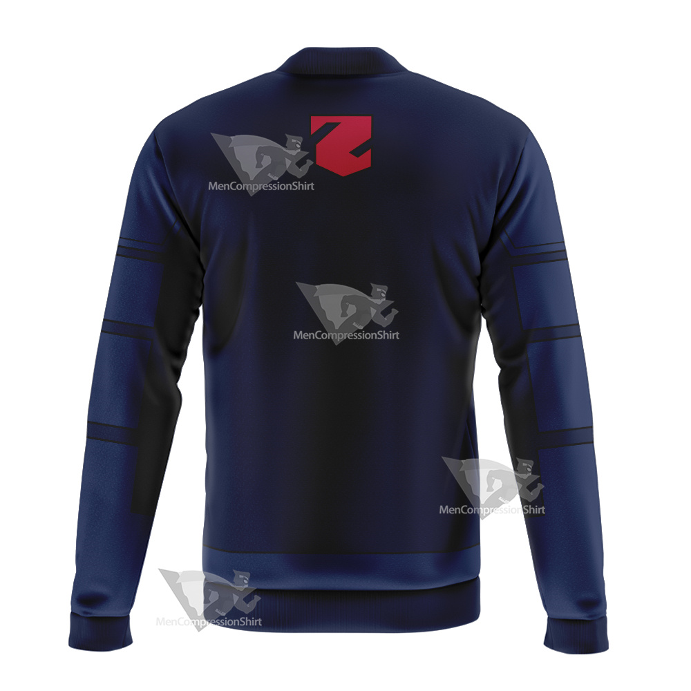 Young Justice Lor Zod Blue Cosplay Bomber Jacket