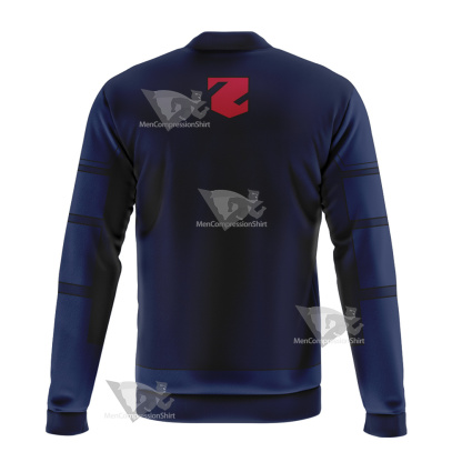 Young Justice Lor Zod Blue Cosplay Bomber Jacket