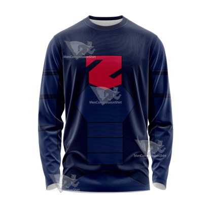 Young Justice Lor Zod Blue Cosplay Long Sleeve Shirt