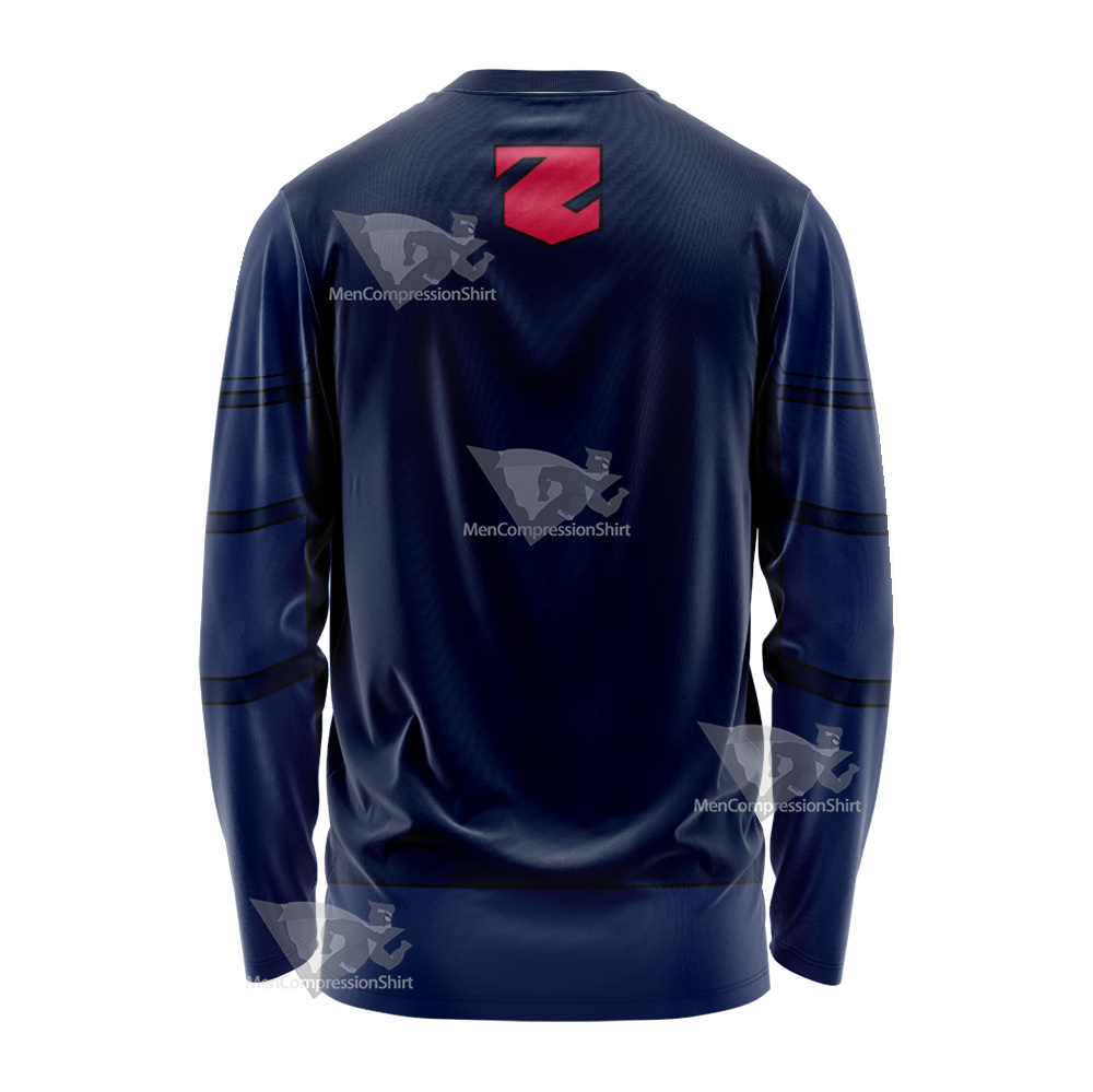 Young Justice Lor Zod Blue Cosplay Long Sleeve Shirt