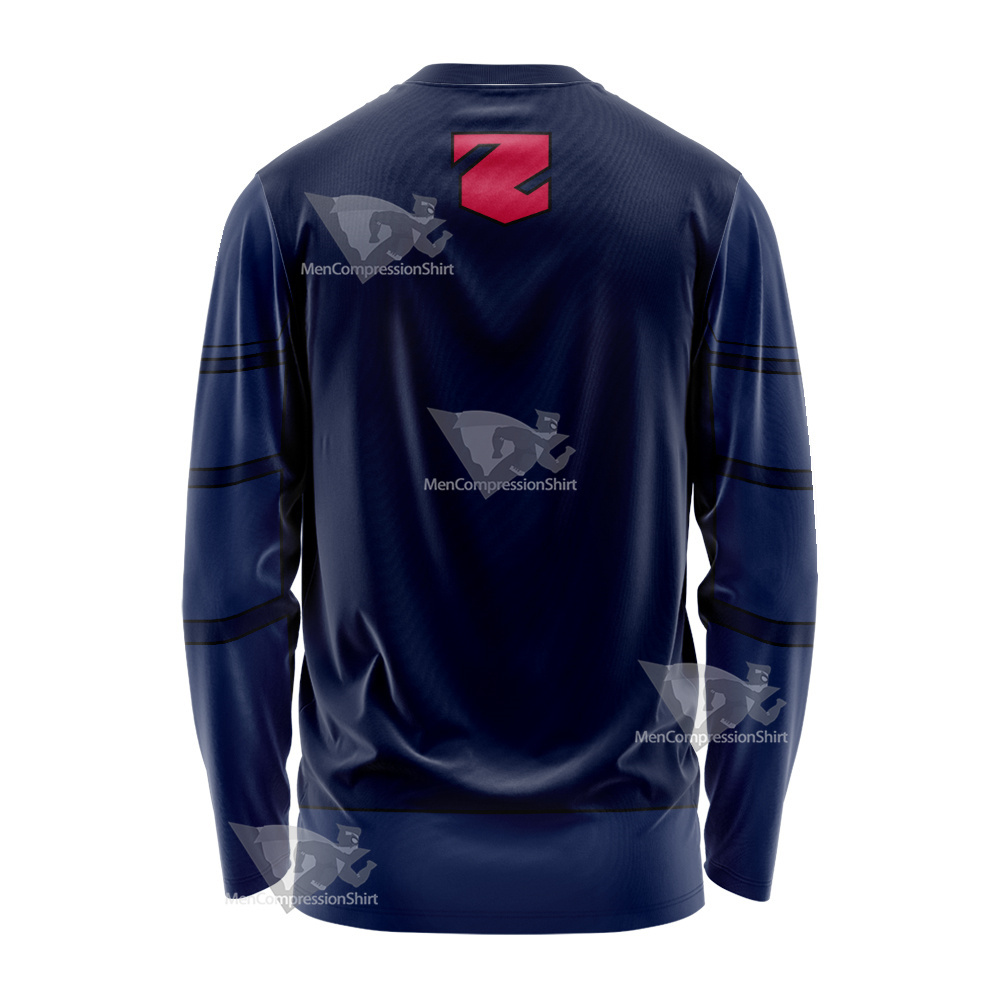 Young Justice Lor Zod Blue Cosplay Long Sleeve Shirt