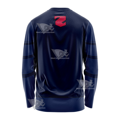 Young Justice Lor Zod Blue Cosplay Long Sleeve Shirt