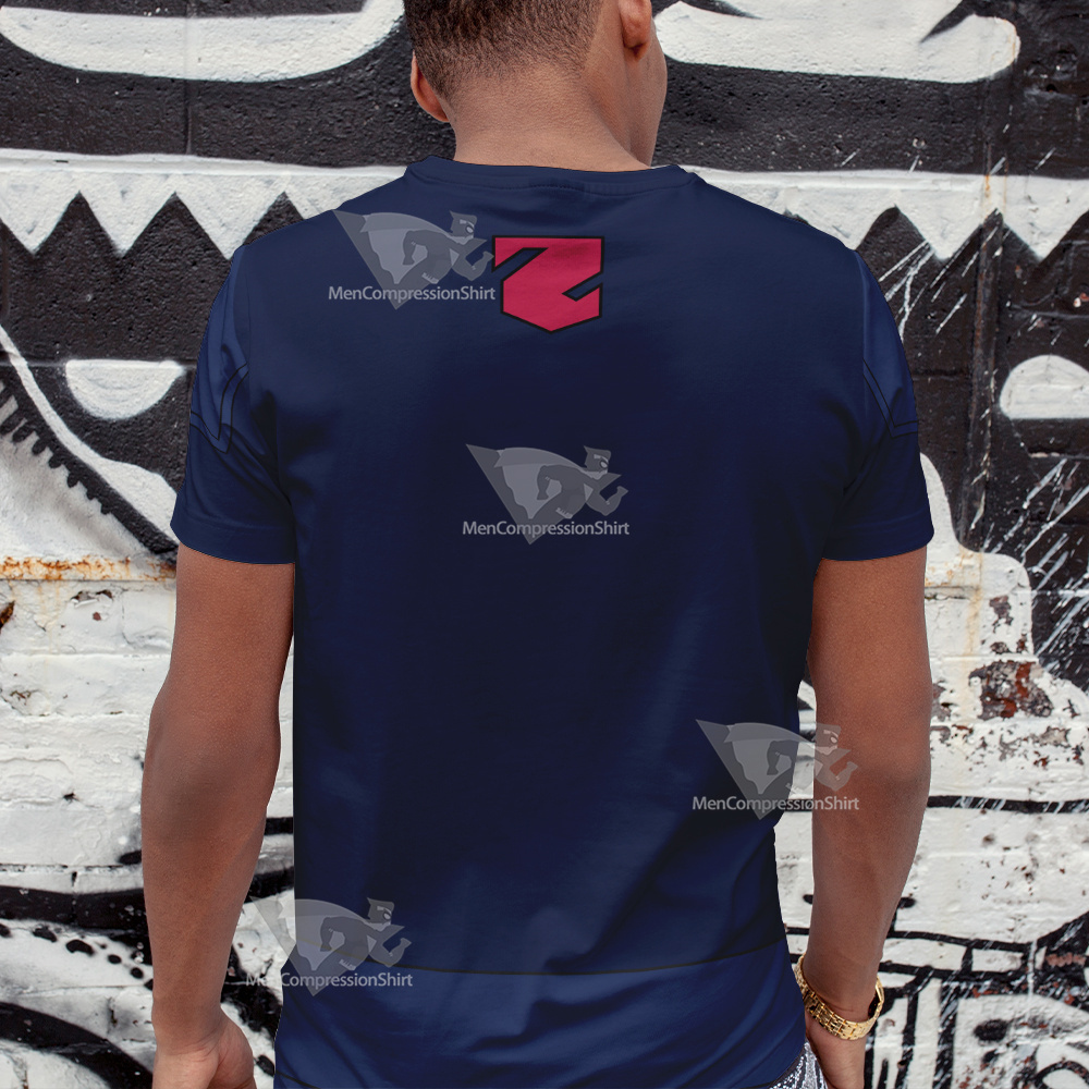 Young Justice Lor Zod Blue Cosplay T-Shirt