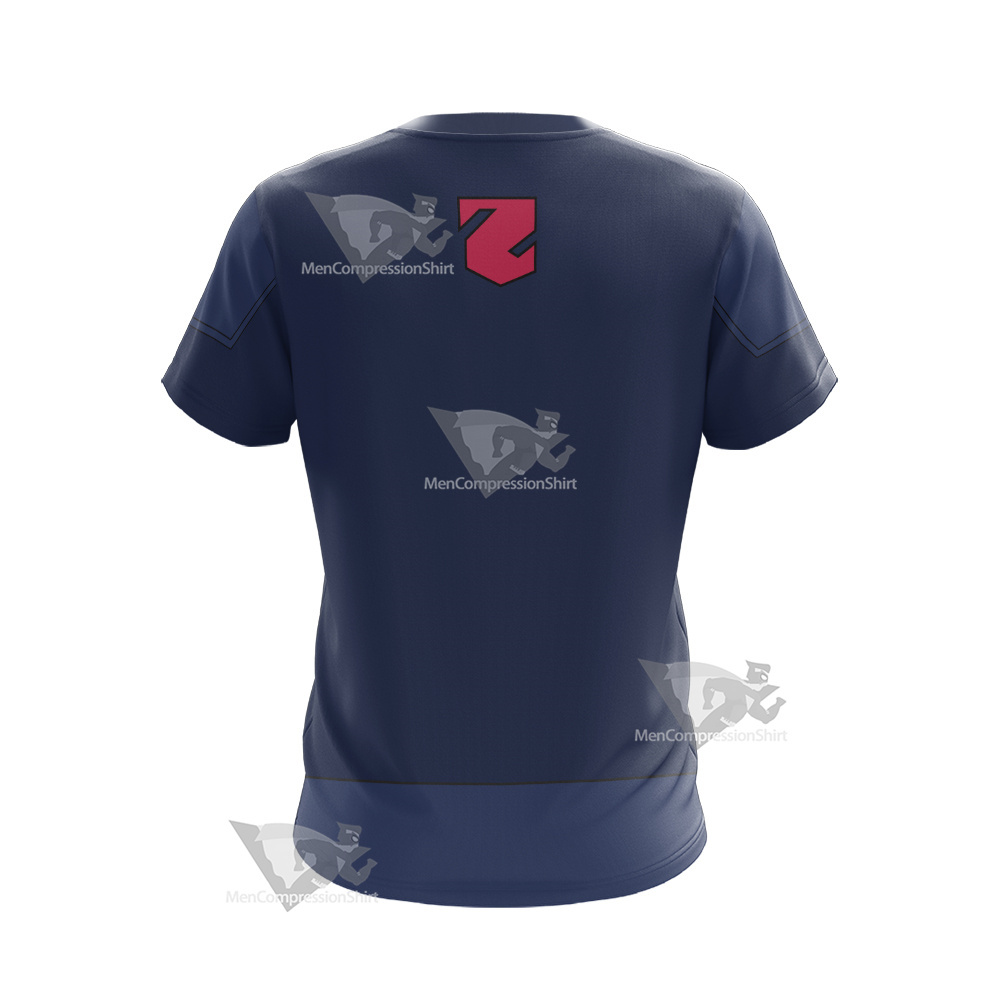 Young Justice Lor Zod Blue Cosplay T-Shirt