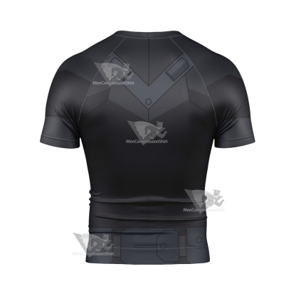 Young Justice Nightwing Short Sleeve Compression Shirt
