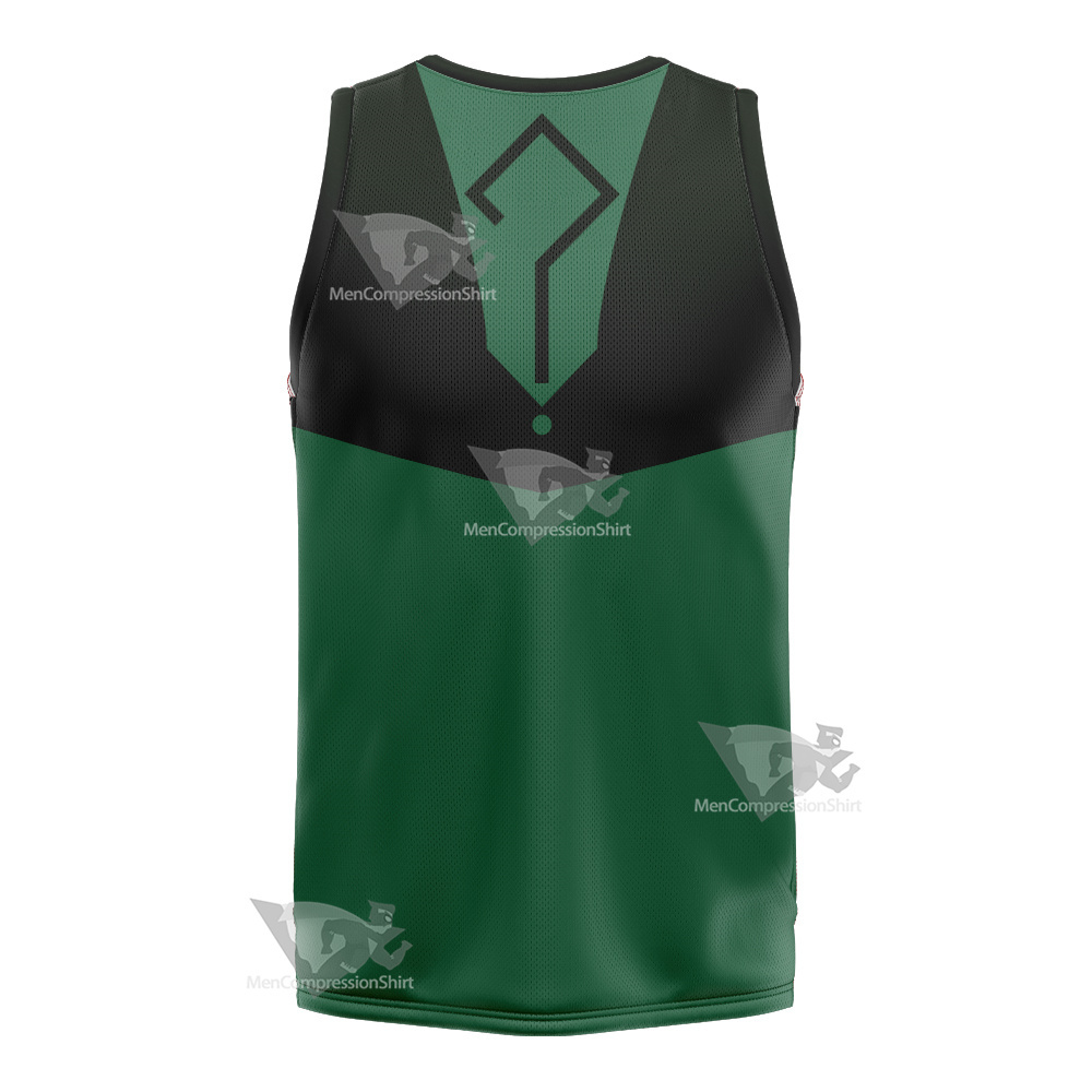 Young Justice Riddler Green Question Mark Cosplay Basketball Jersey