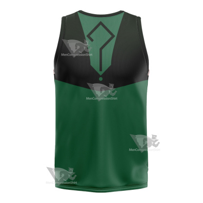 Young Justice Riddler Green Question Mark Cosplay Basketball Jersey