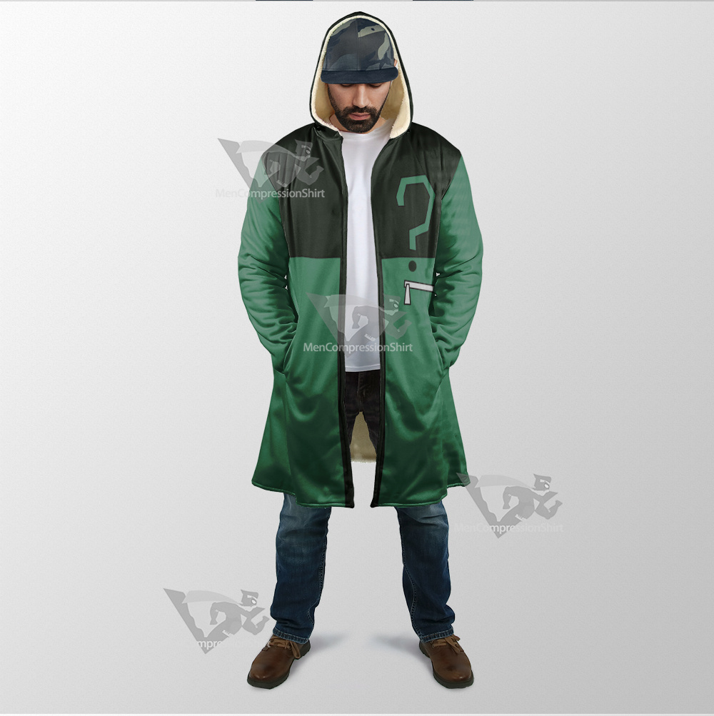 Young Justice Riddler Green Question Mark Cosplay Dream Cloak