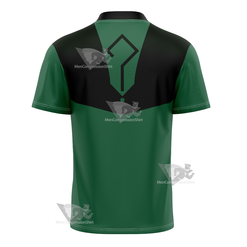 Young Justice Riddler Green Question Mark Cosplay Football Jersey