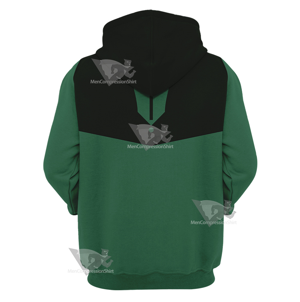 Young Justice Riddler Green Question Mark Cosplay Hoodie