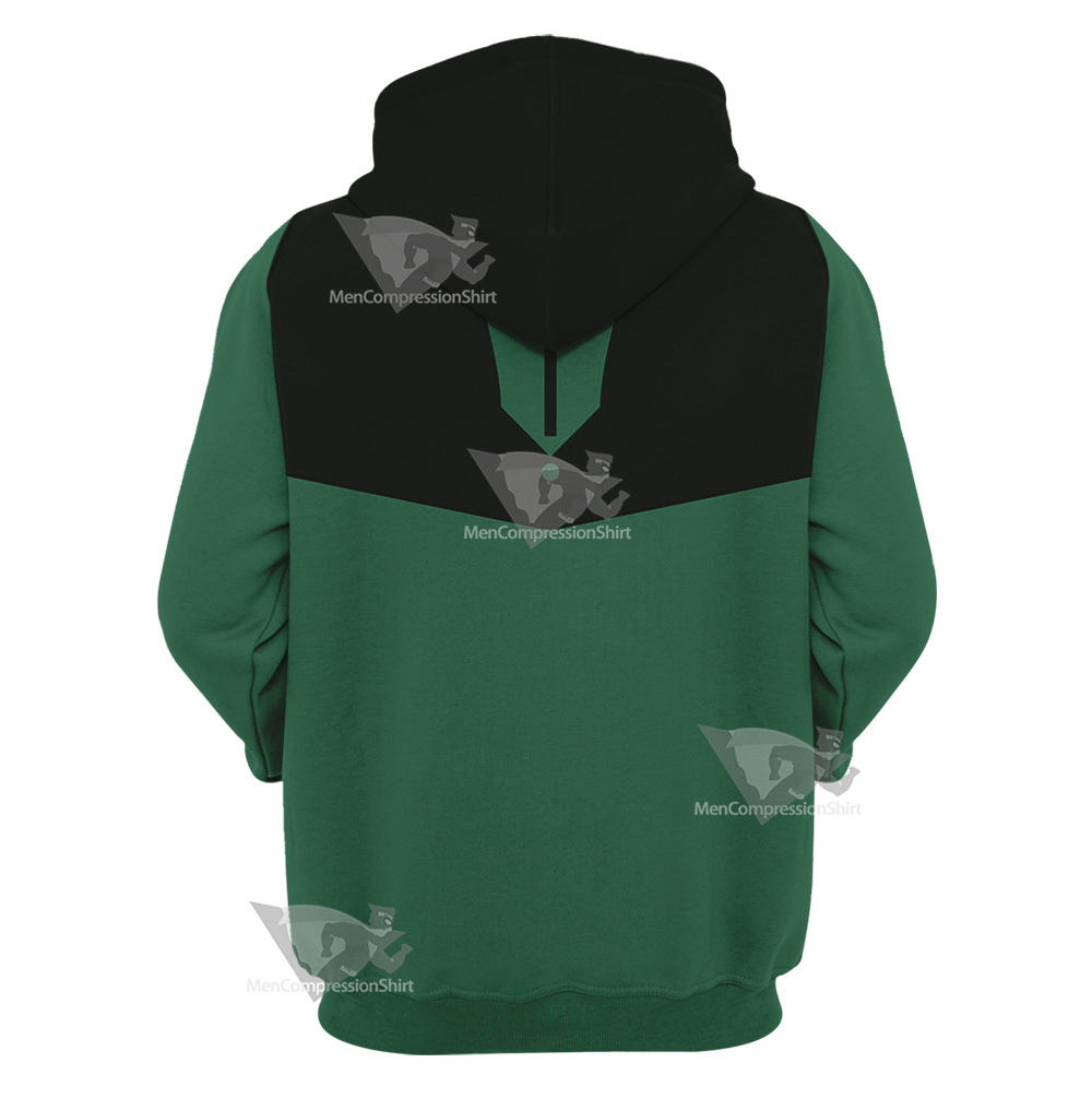 Young Justice Riddler Green Question Mark Cosplay Hoodie