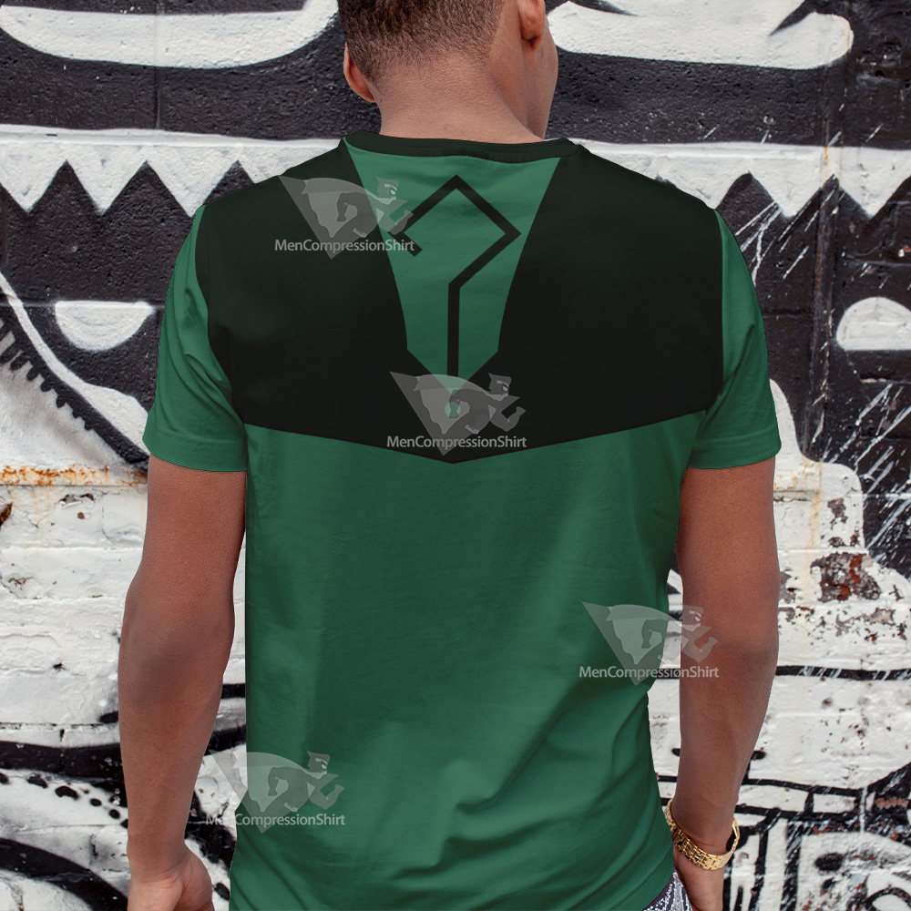 Young Justice Riddler Green Question Mark Cosplay T-Shirt
