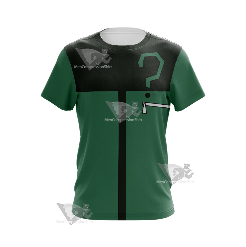 Young Justice Riddler Green Question Mark Cosplay T-Shirt
