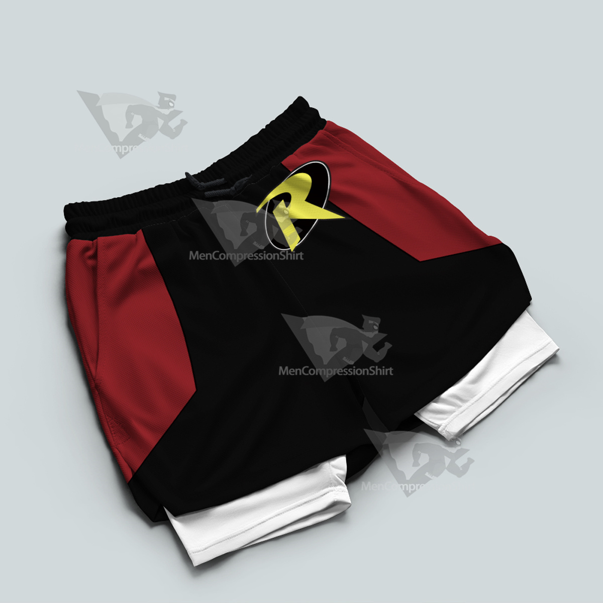 Young Justice Robin Black Men Compression Gym Short-MensCompressionShirt
