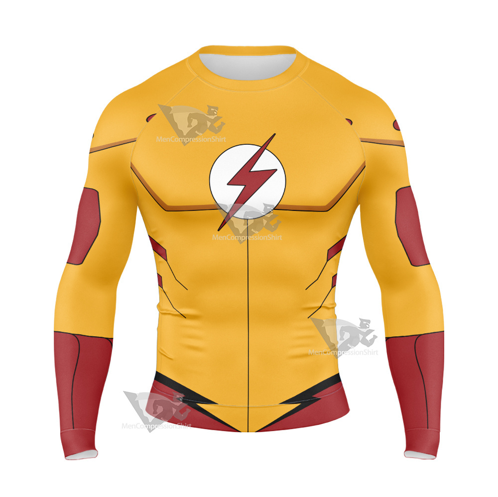Flash Young Justice Wally West Long Sleeve Compression Shirt