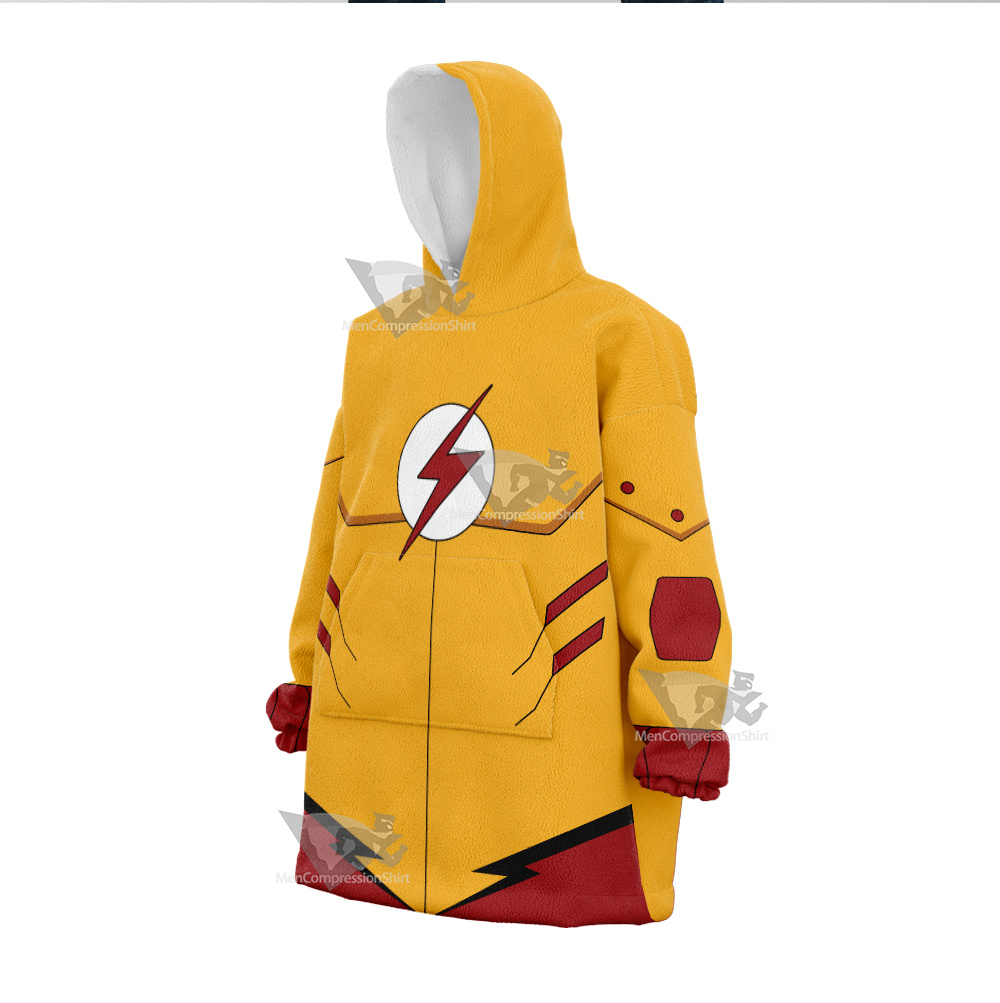 Young Justice The Flash Wally West Snug Oversized Blanket Hoodie MensCompressionShirt