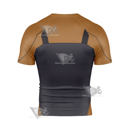 Young Justice Tigress Brown Cosplay Short Sleeve Compression Shirt