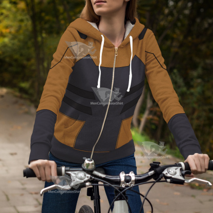 Young Justice Tigress Brown Cosplay Zip Up Hoodie