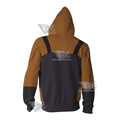 Young Justice Tigress Brown Cosplay Zip Up Hoodie