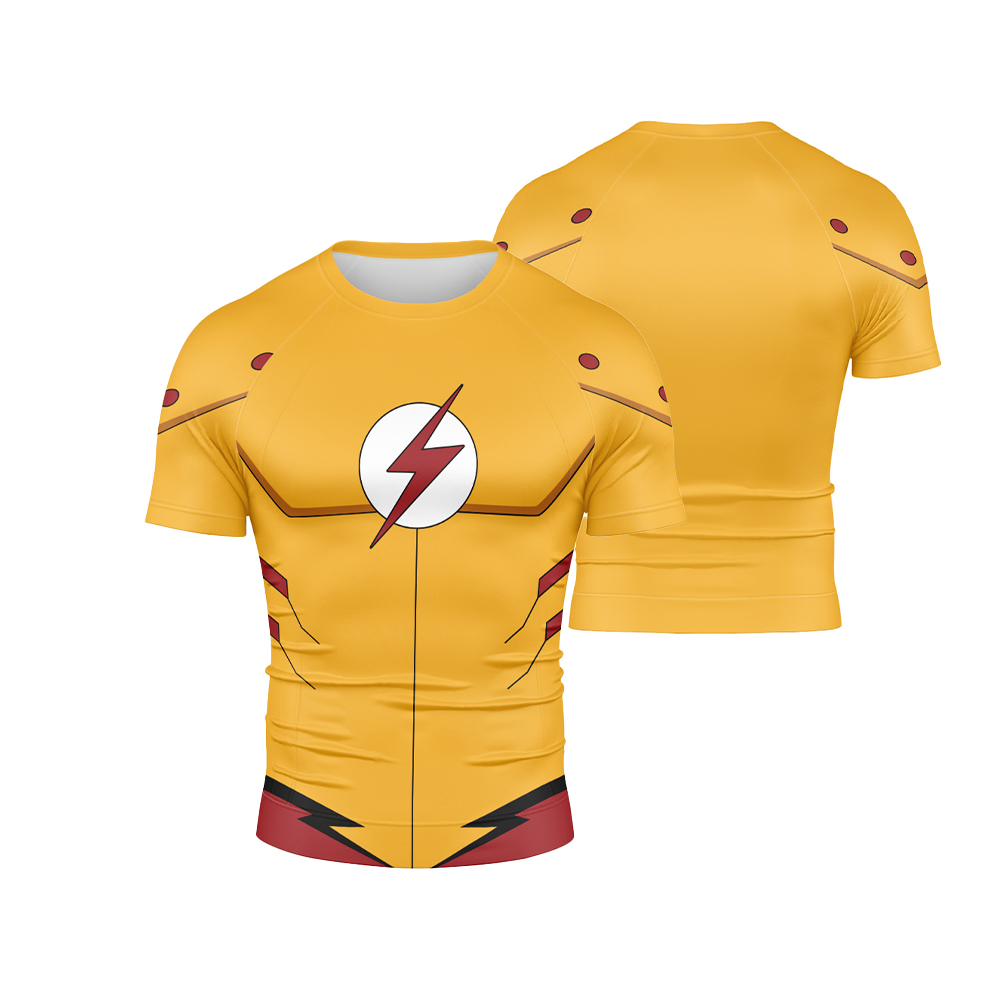 Young Justice The Flash Wally West Short Sleeve Compression Shirt