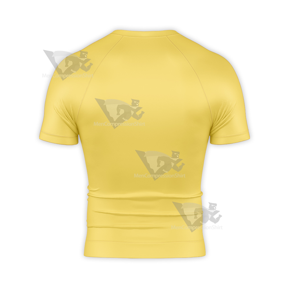 Your Pretty Face Is Going To Hell Yellow Cosplay Short Sleeve Compression Shirt