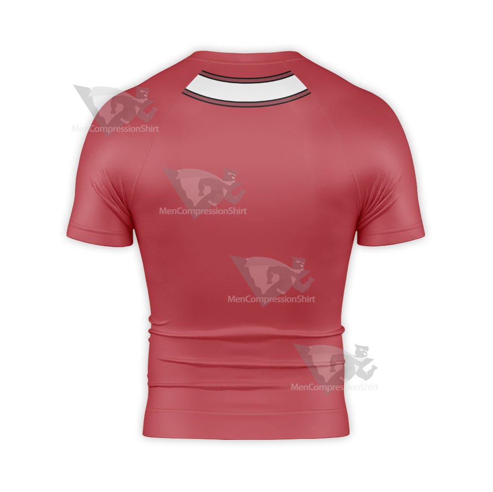 Yu Gi Oh Gx Yuuki Juudai Red Cosplay Short Sleeve Compression Shirt