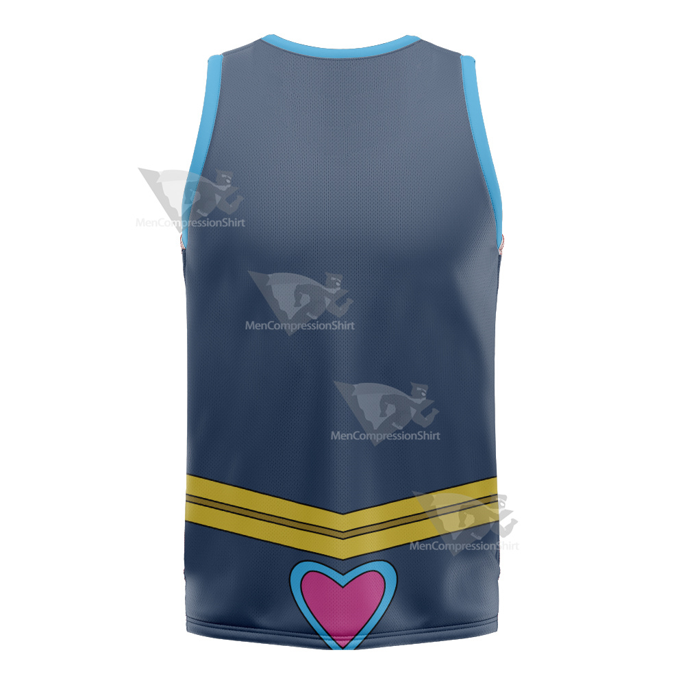 Yu Gi Oh Vrains Blue Maiden Aoi Zaizen Basketball Jersey