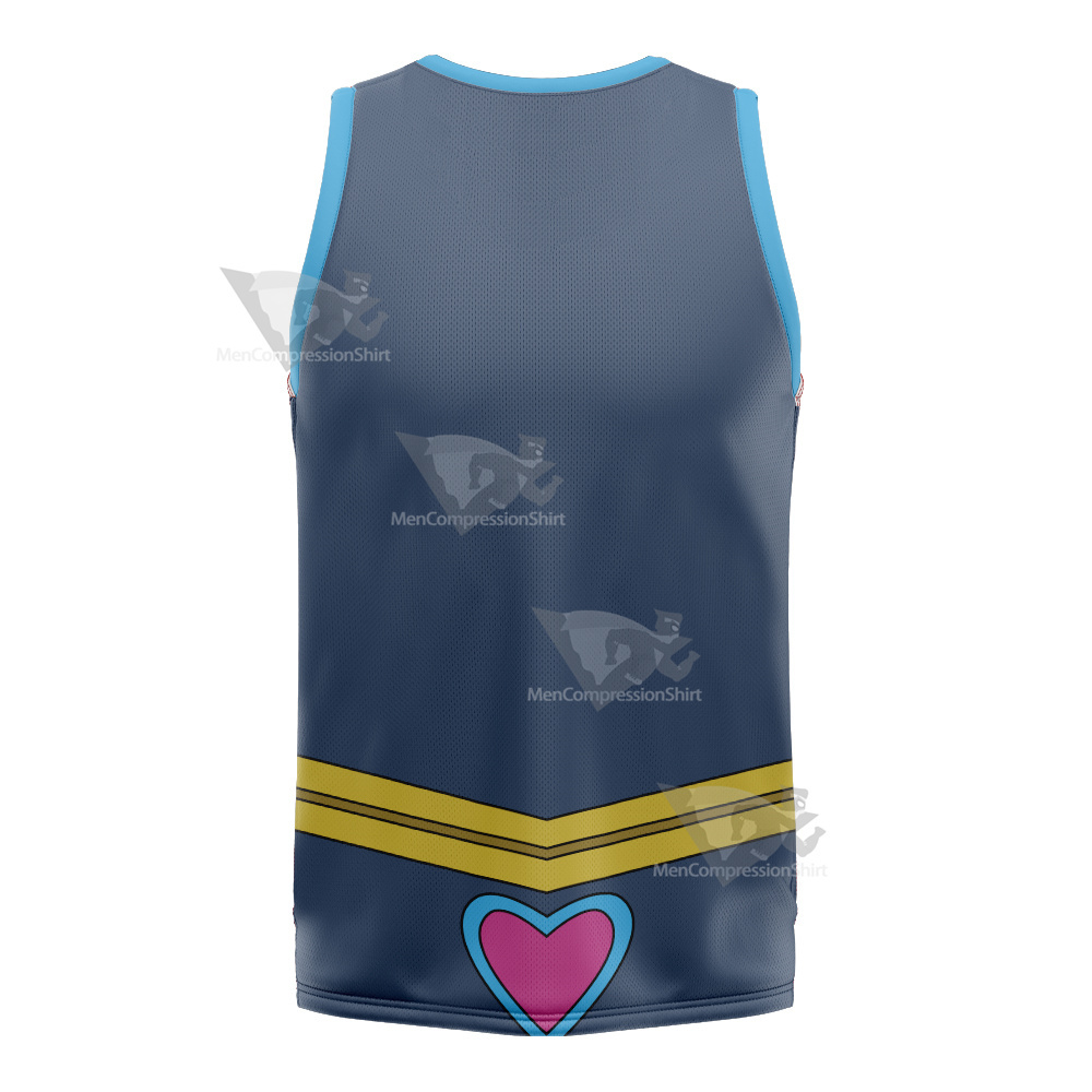 Yu Gi Oh Vrains Blue Maiden Aoi Zaizen Basketball Jersey