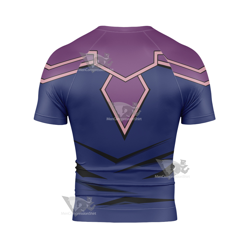 Yu Gi Oh Yugioh Dark Magician Short Sleeve Compression Shirt