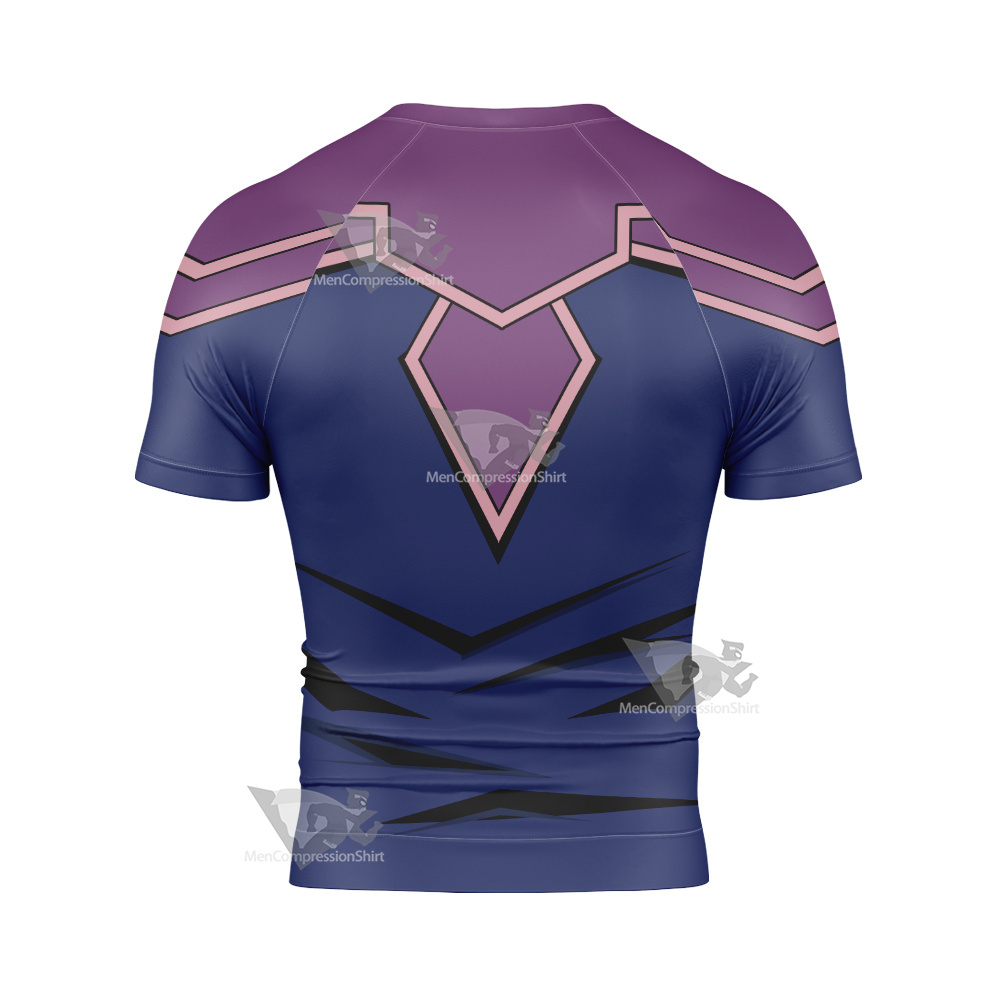 Yu Gi Oh Yugioh Dark Magician Short Sleeve Compression Shirt