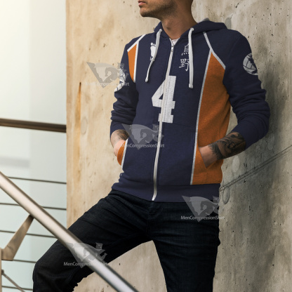 Yuu Nishinoya Haikyuu Cosplay Zip Up Hoodie