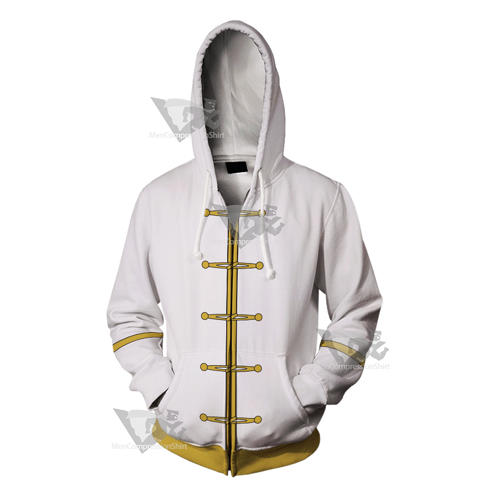 Zatch Bell Wonrei White Cosplay Zip Up Hoodie