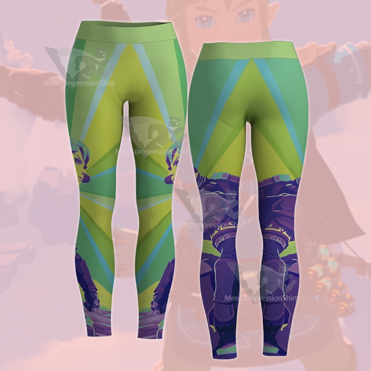 Zelda Tears Of The Kingdom Symphony Link Women Compression Legging-MensCompressionShirt