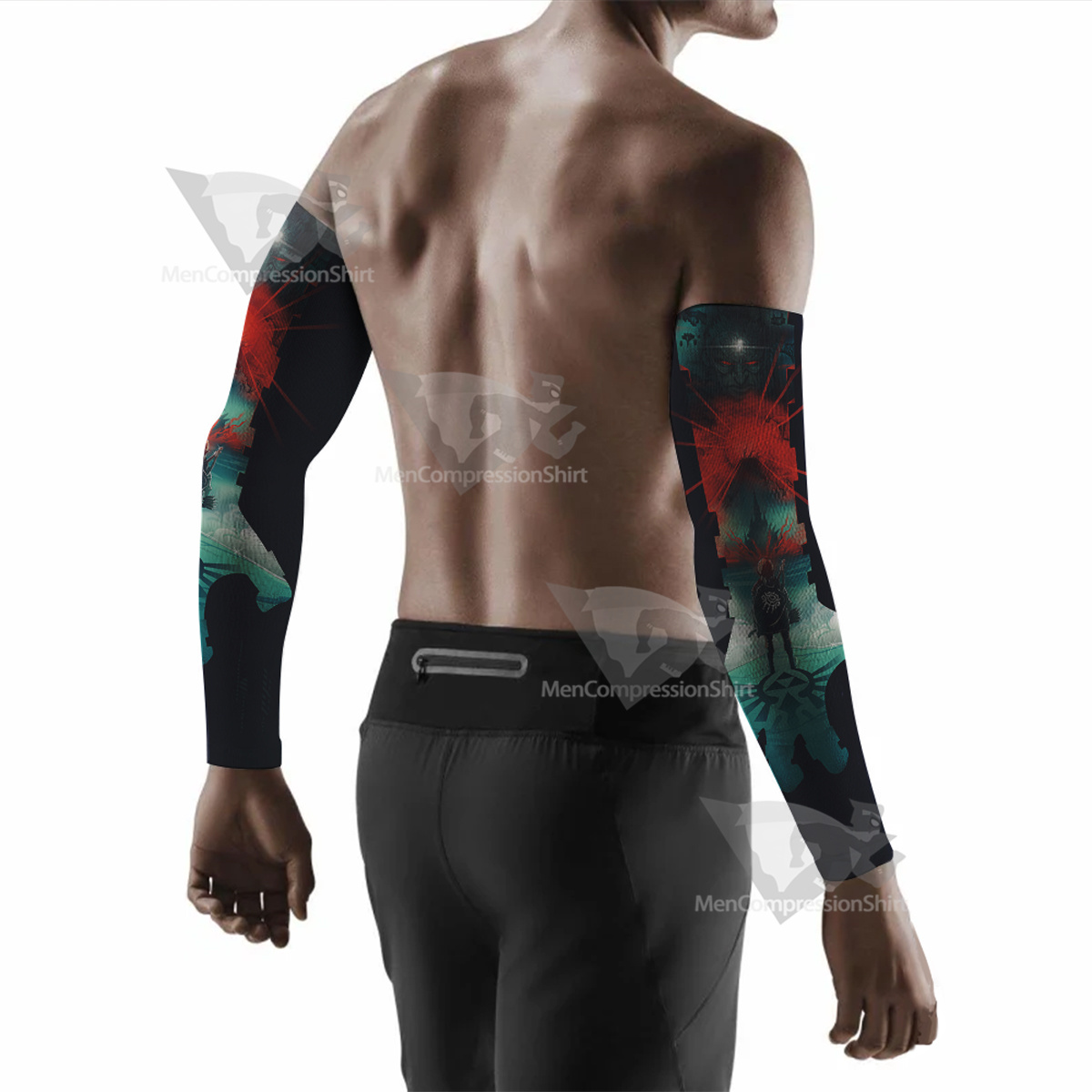 Zelda Tearsofkingdom Lllustration Poster Compression Arm Sleeve