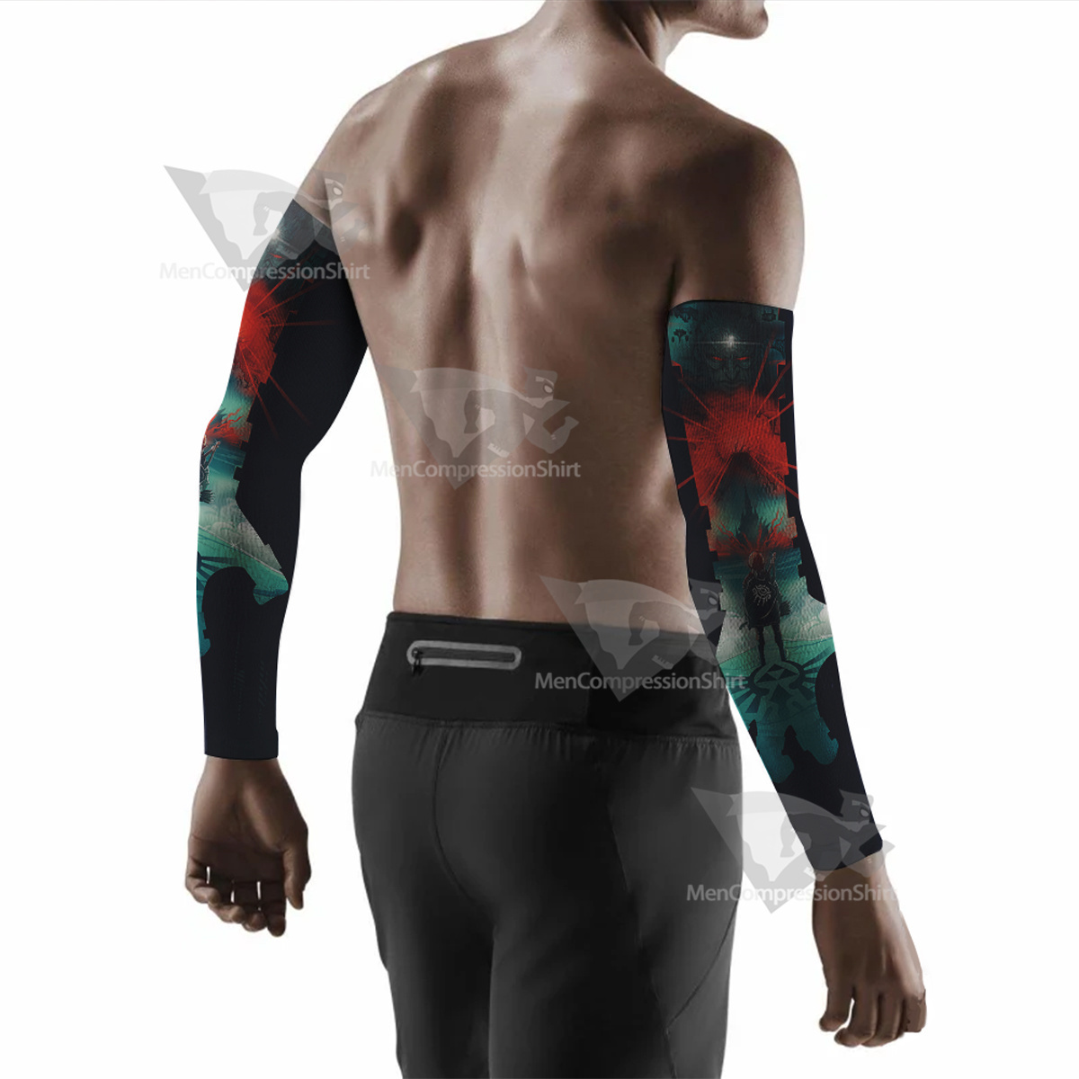 Zelda Tearsofkingdom Lllustration Poster Compression Arm Sleeve
